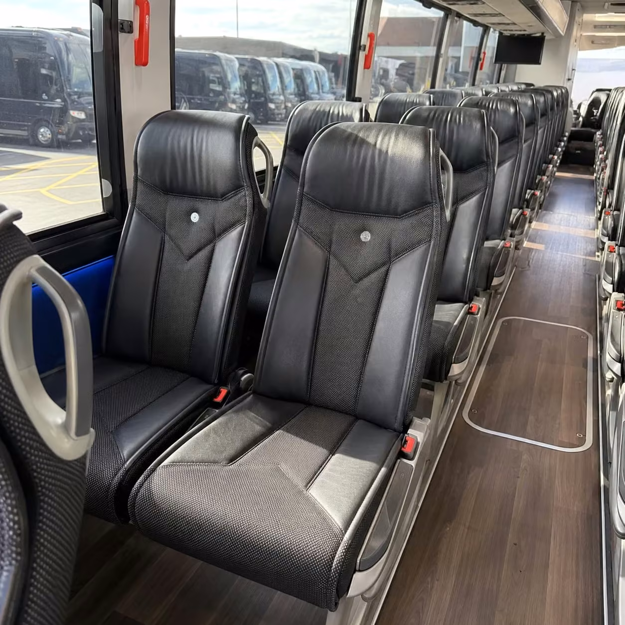 56 passenger charter bus interior